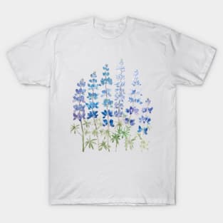 blue and purple lupin flowers T-Shirt